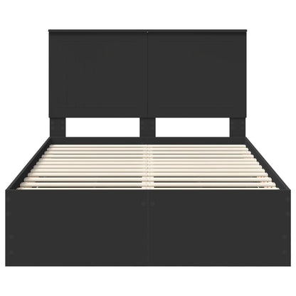 Bedframe Met Lade Met Opslag 120 X 200 Cm Ingenieurshout 120 x 190 cm Zwart