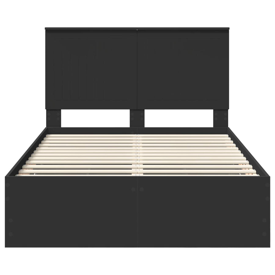 Bedframe Met Lade Met Opslag 120 X 200 Cm Ingenieurshout 120 x 190 cm Zwart