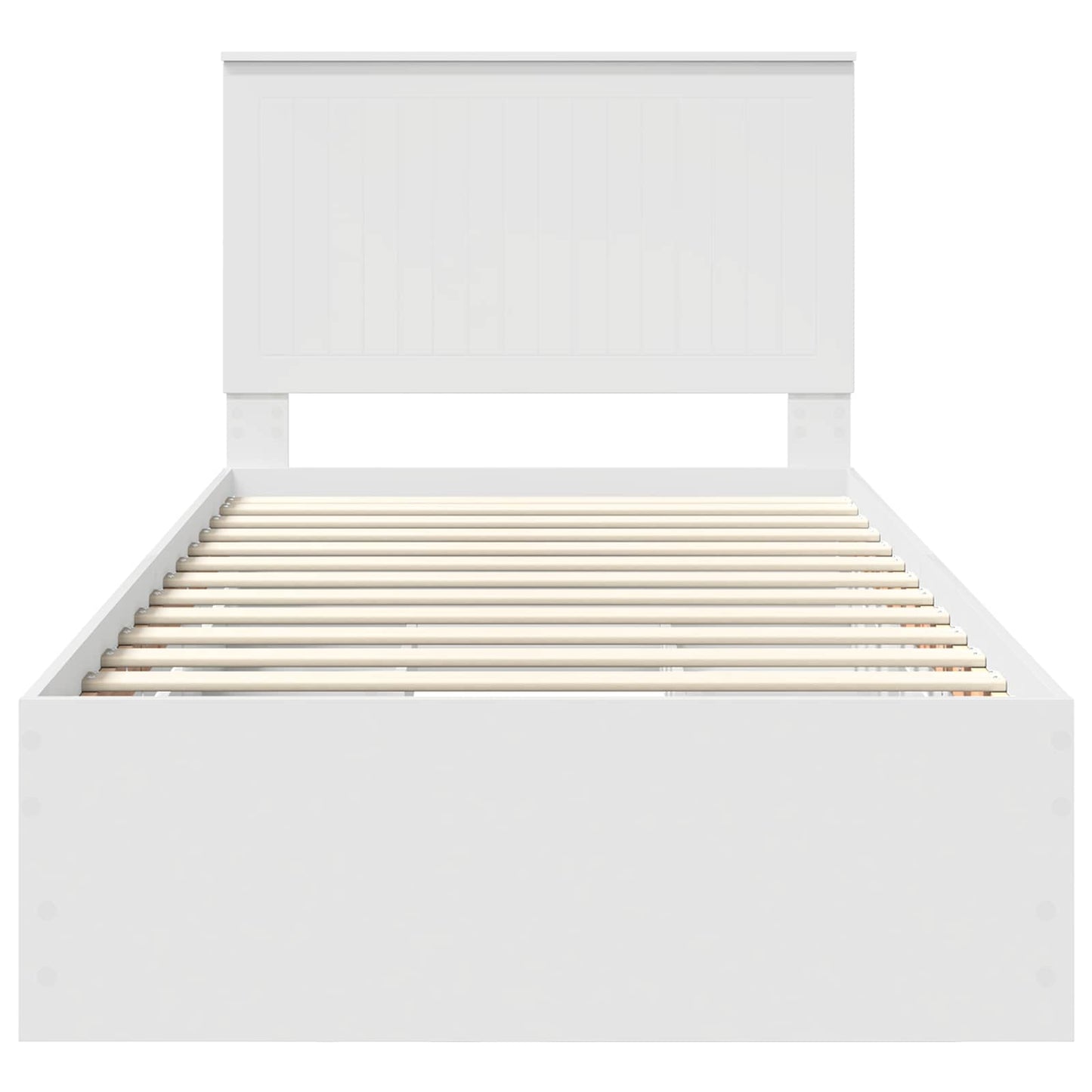 Bedframe Met Lade Met Opslag Ingenieurshout 100 x 200 cm Wit
