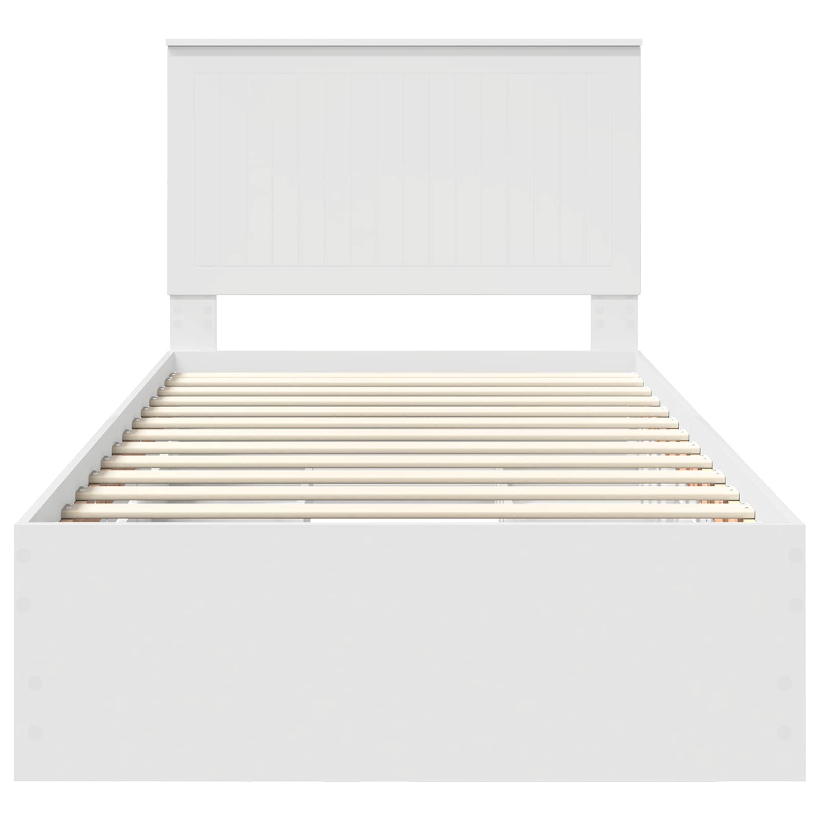Bedframe Met Lade Met Opslag Ingenieurshout 100 x 200 cm Wit