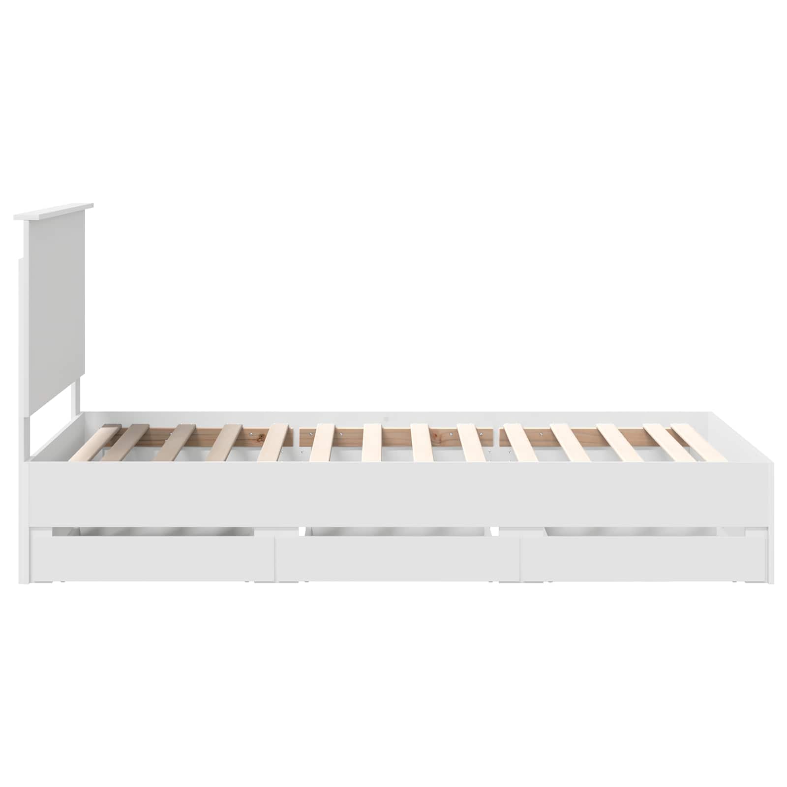Bedframe Met Lade Met Opslag Ingenieurshout 100 x 200 cm Wit