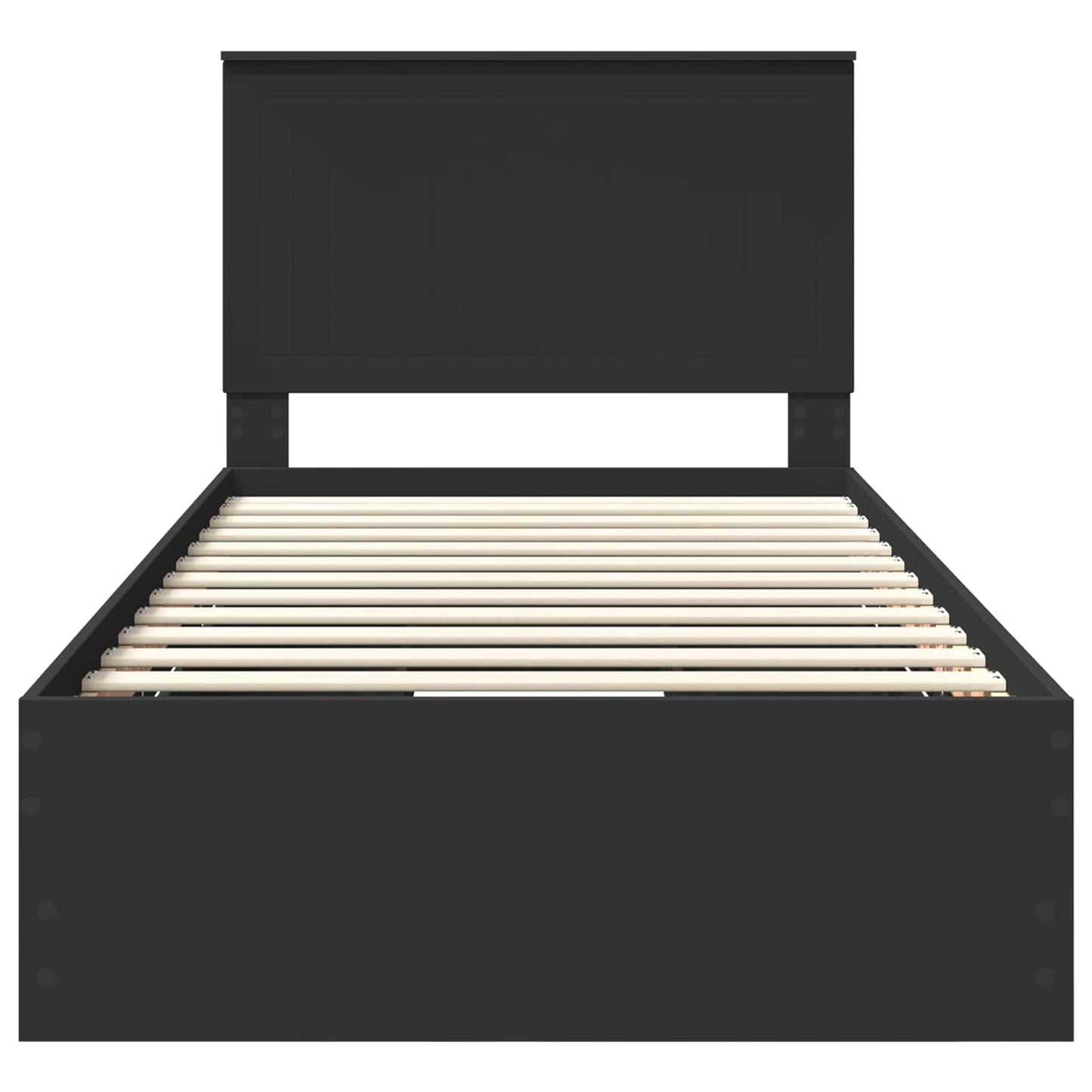 Bedframe Met Lade Met Opslag Ingenieurshout 100 x 200 cm Zwart
