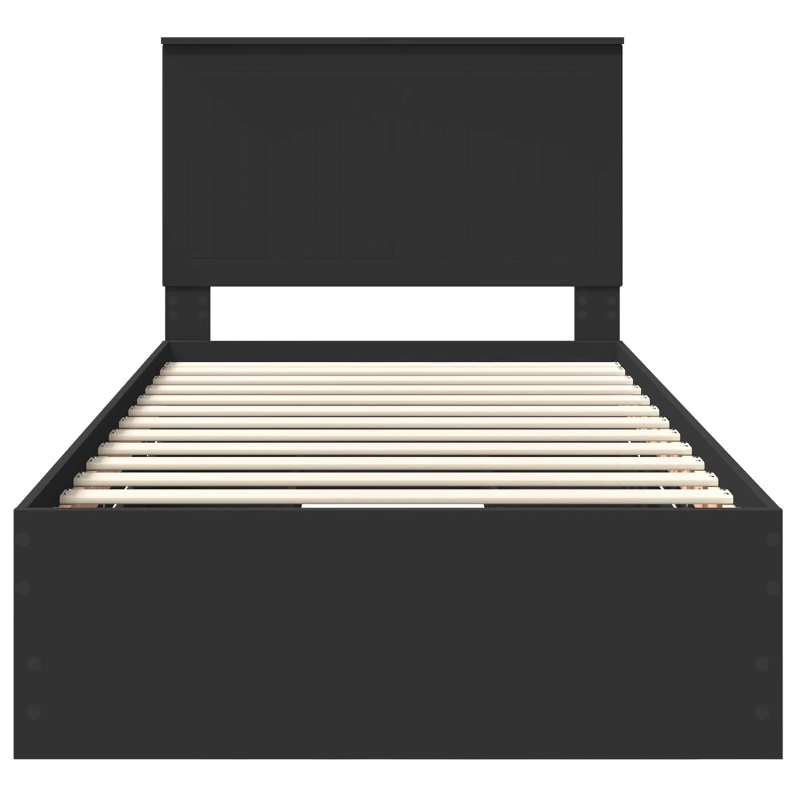 Bedframe Met Lade Met Opslag Ingenieurshout 100 x 200 cm Zwart