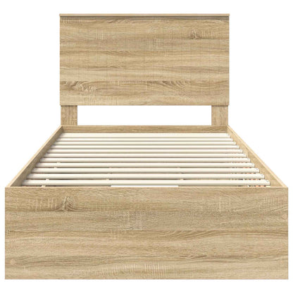 Bedframe Met Lade Ingenieurshout 100 x 200 cm Sonoma eiken