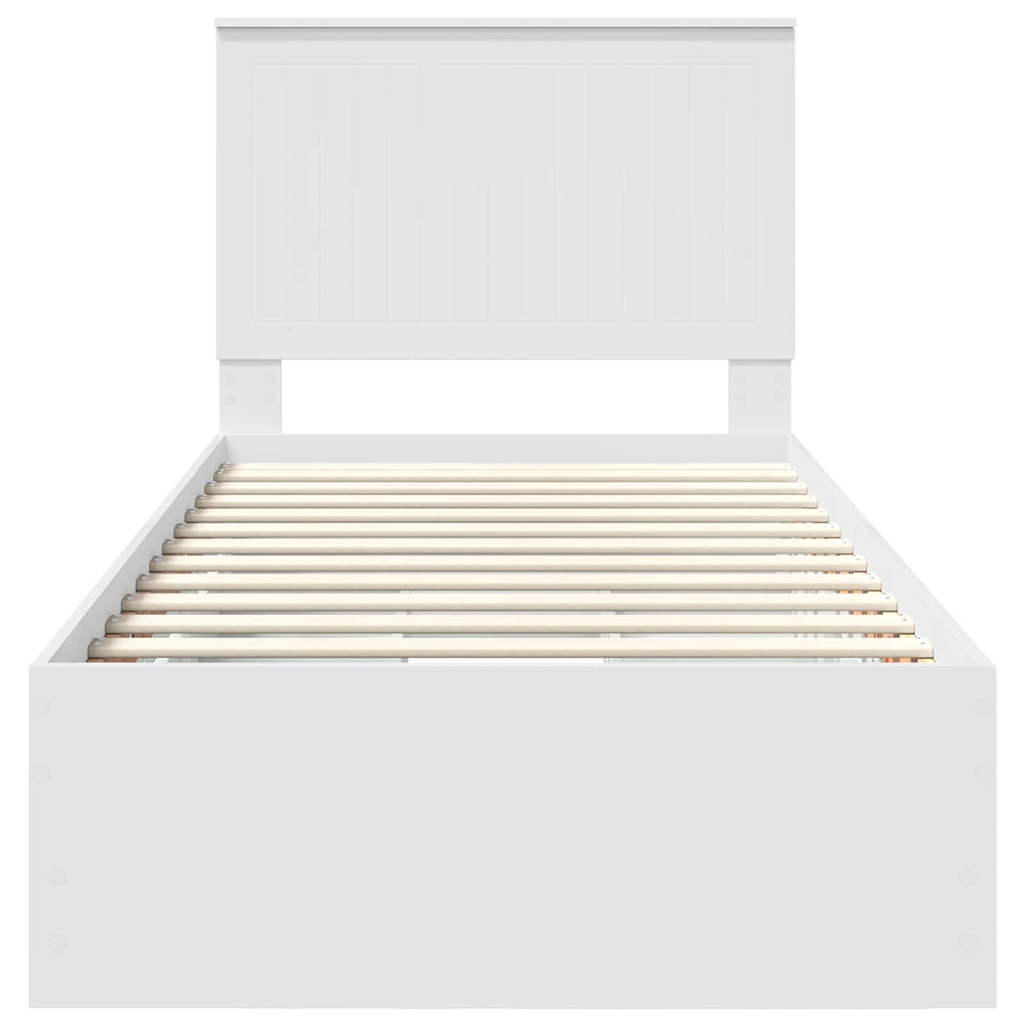 Bedframe Met Lade Met Hoofdeinde 90 X 190 Cm Ingenieurshout 90 x 200 cm Wit