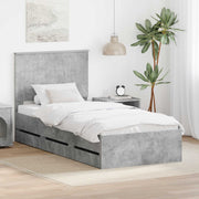 Bedframe met lade 90x190 cm beton grijs