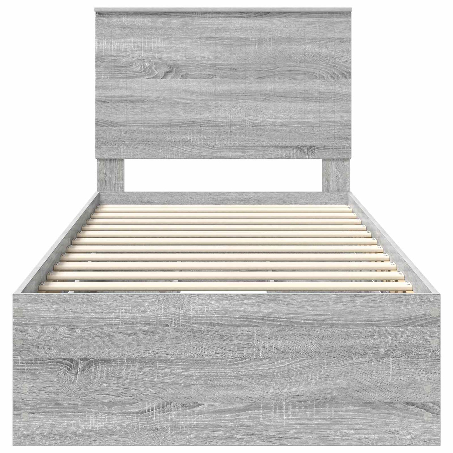 Bedframe met hoofdeinde Grijs Sonoma 90 x 190 cm Ingenieurshout