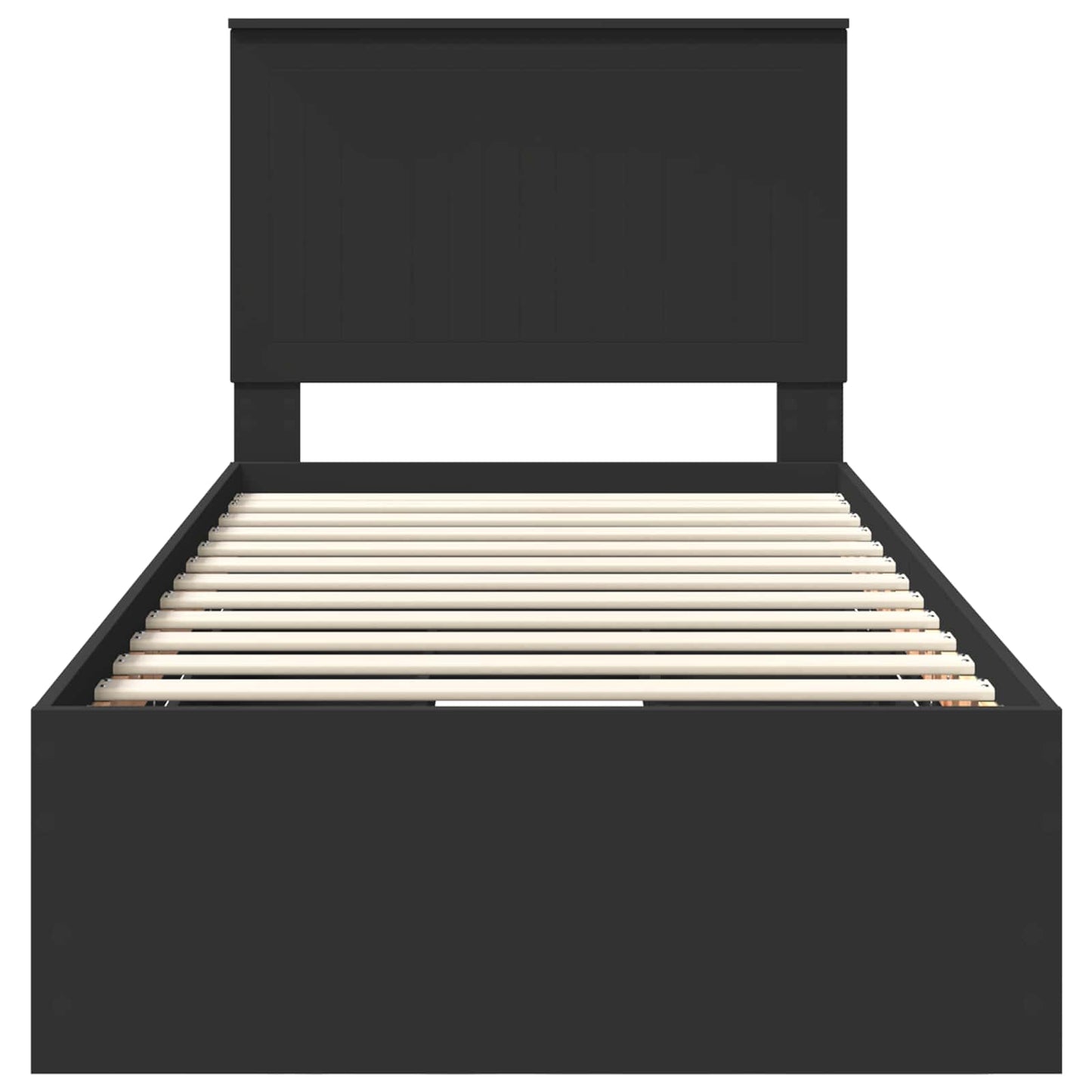 Bedframe Met Lade Met Opslag 90 X 200 Cm Ingenieurshout 90 x 190 cm Zwart