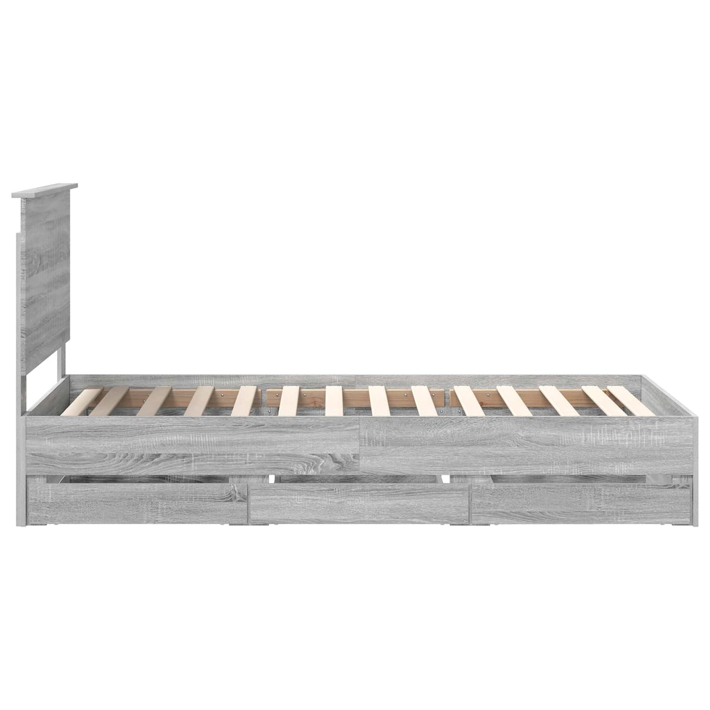 Bedframe Met Lade 90 X 200 Cm Ingenieurshout 90 x 190 cm Grijs sonoma