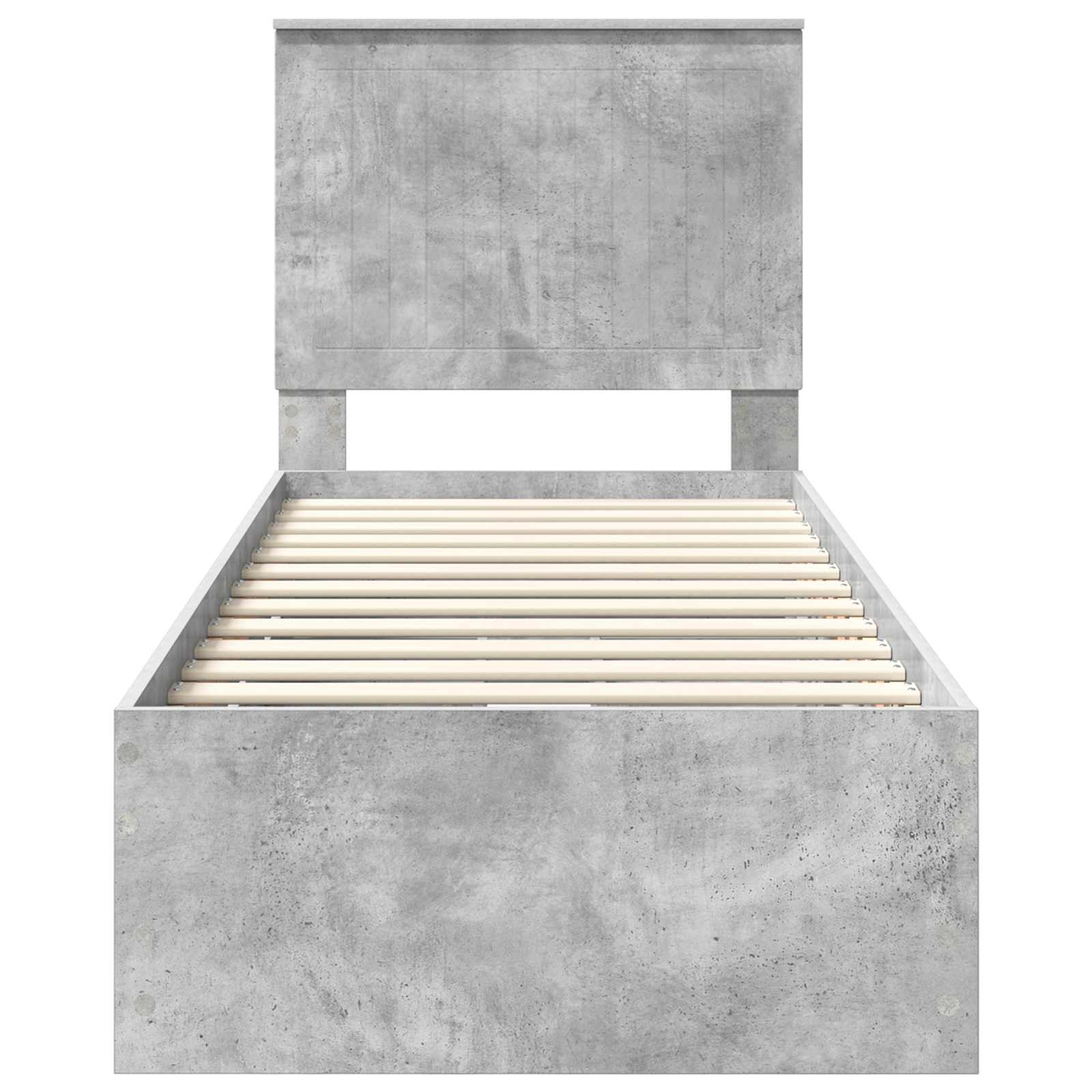 Bedframe Met Lade Beton Grijs Ingenieurshout 75 x 190 cm Betongrijs