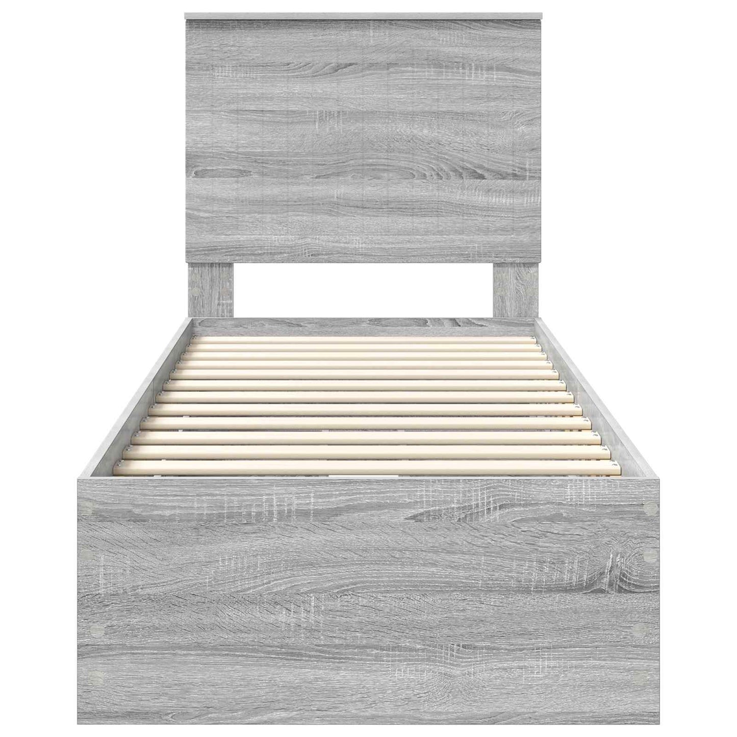 Bedframe Met Lade Ingenieurshout 75 x 190 cm Grijs sonoma
