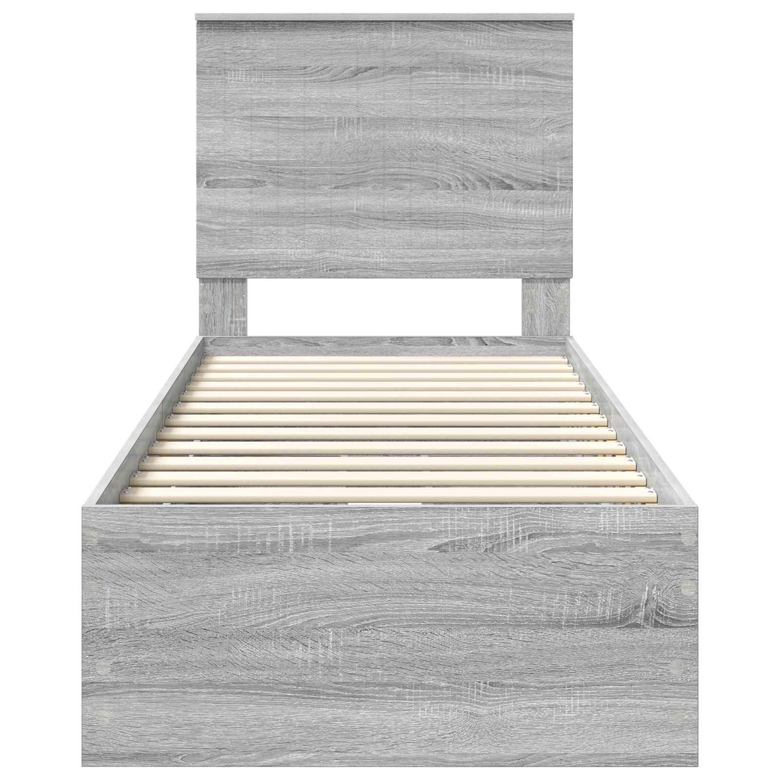 Bedframe Met Lade Ingenieurshout 75 x 190 cm Grijs sonoma