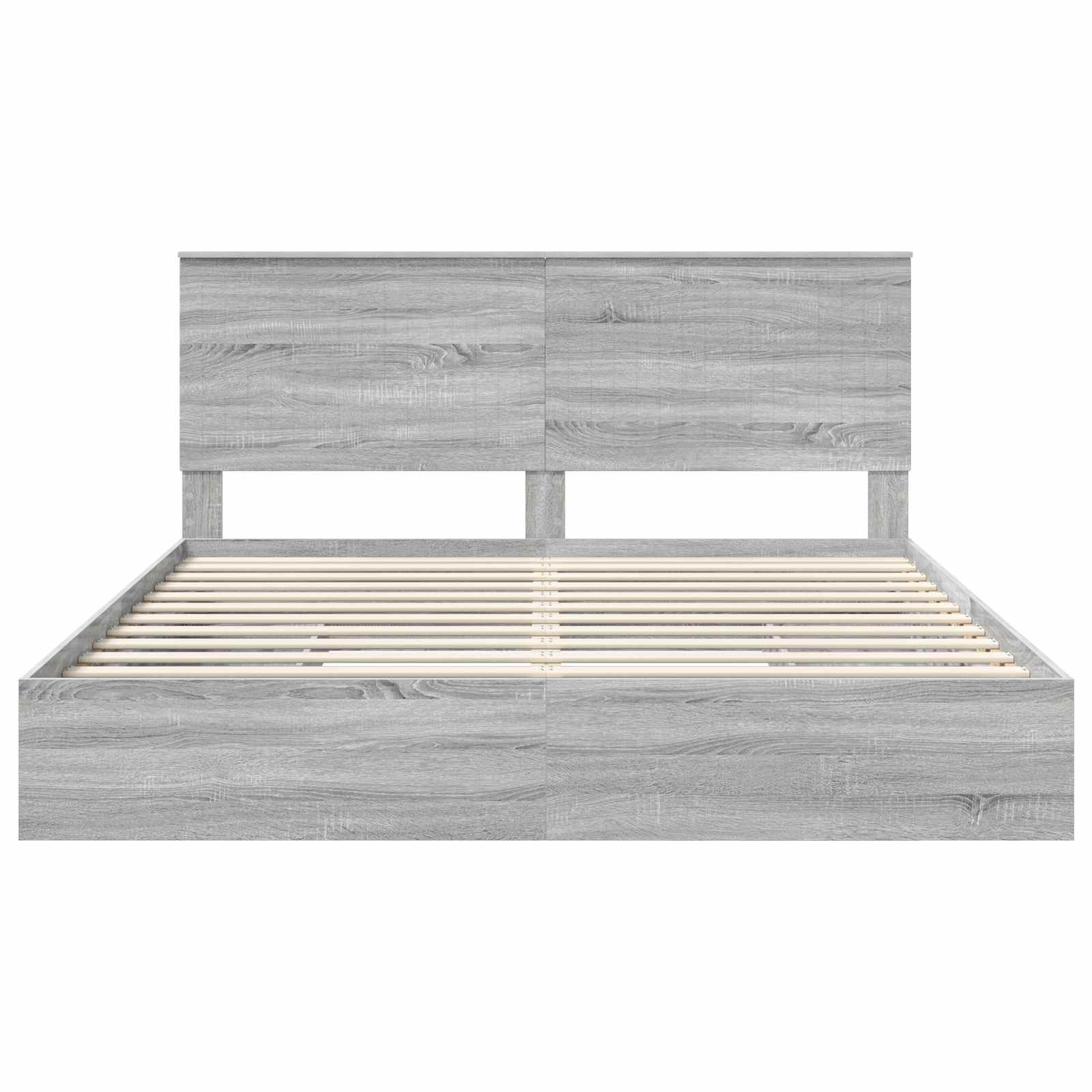 Opslag bed met lade Grijs Sonoma 180 x 200 cm Bewerkt hout