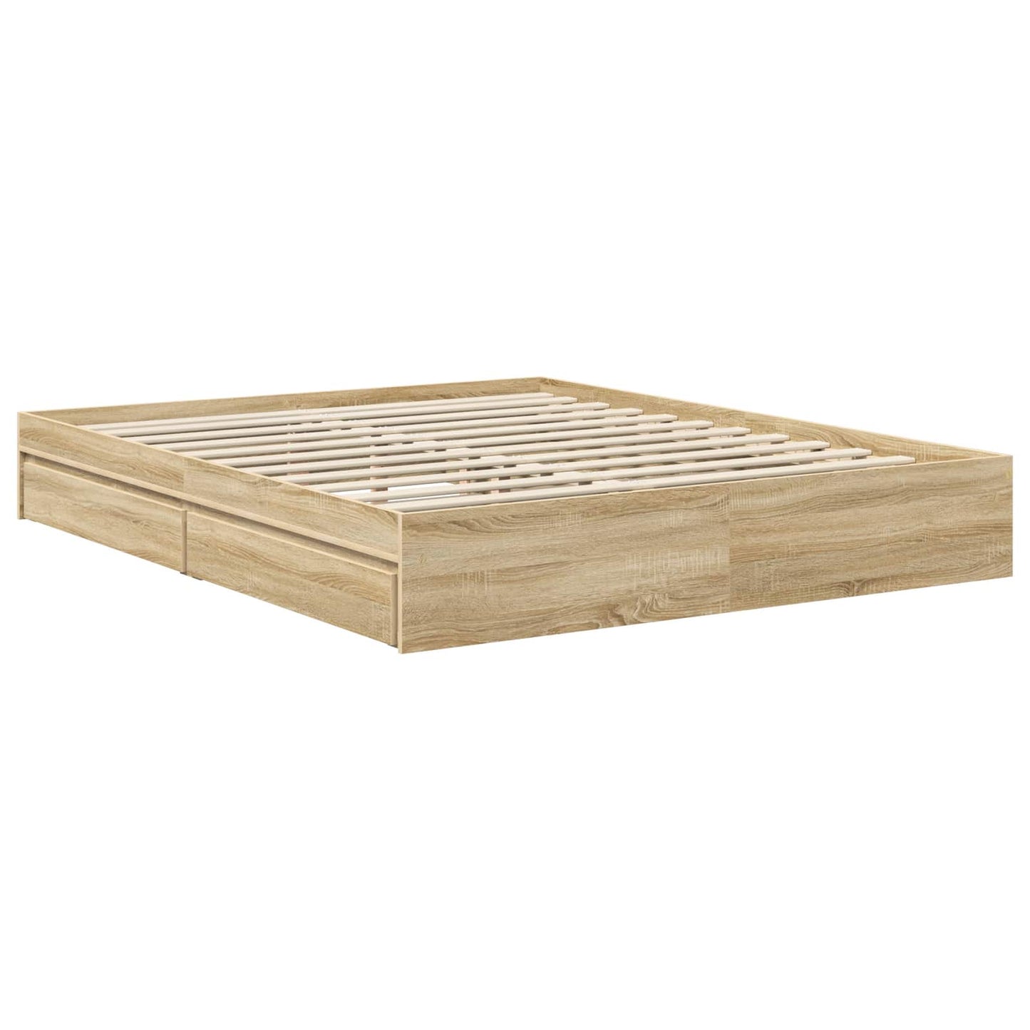 Opslag bed met lade Sonoma Eiken 160 x 200 cm Bewerkt hout
