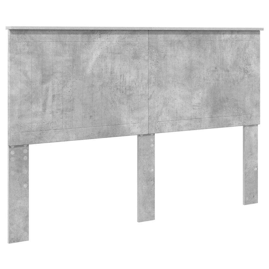 Opslag bed met hoofdeinde Beton Grijs 150 x 200 cm Bewerkt hout