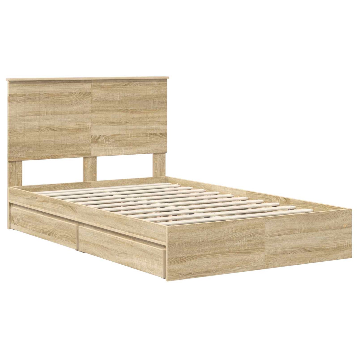 Opslag bed met lade Sonoma Eiken 120 x 200 cm Bewerkt hout