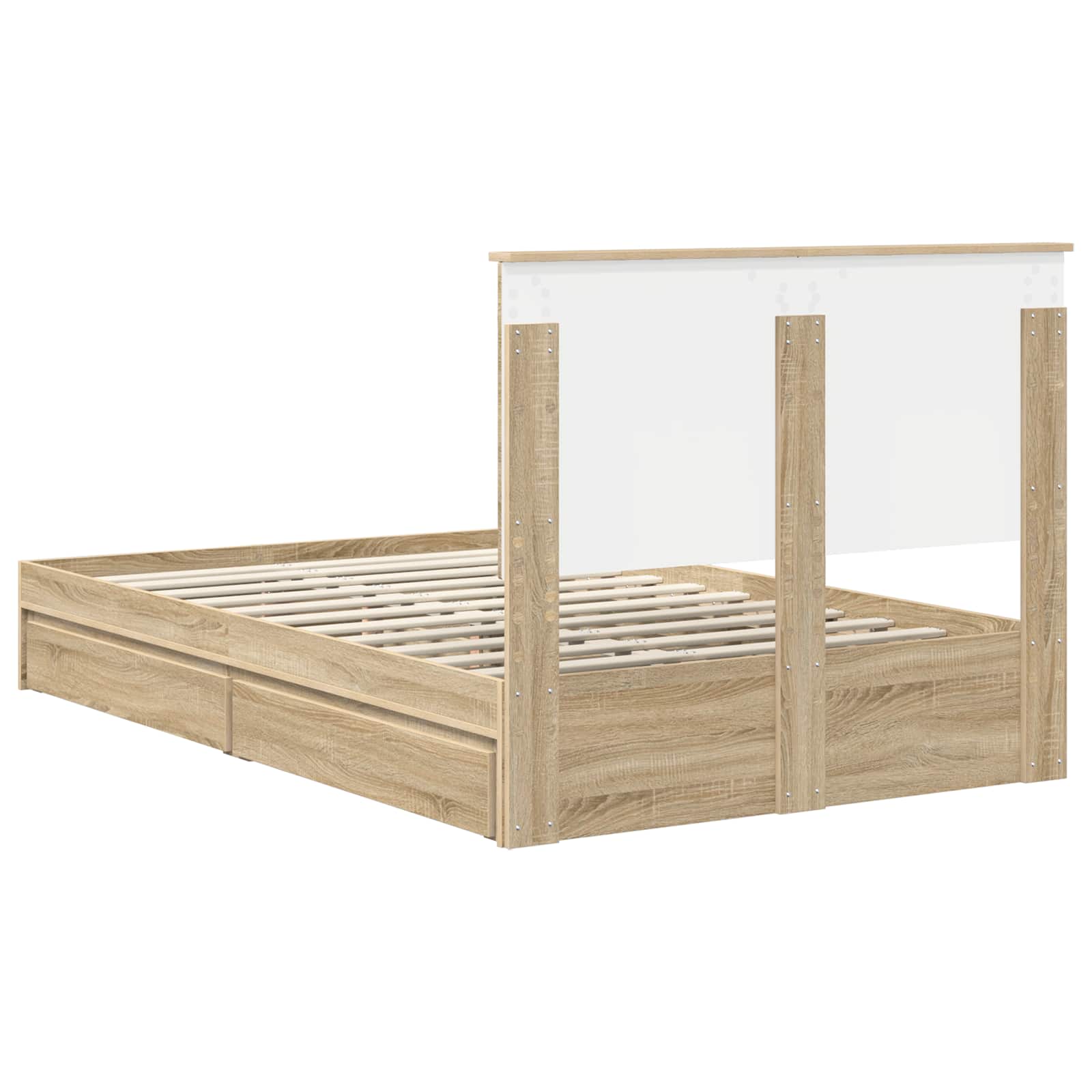 Opslag bed met lade Sonoma Eiken 120 x 200 cm Bewerkt hout