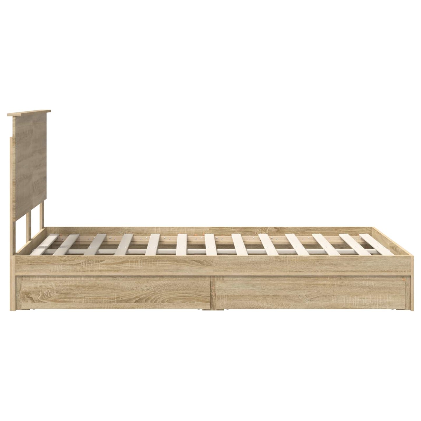 Opslag bed met lade Sonoma Eiken 120 x 200 cm Bewerkt hout