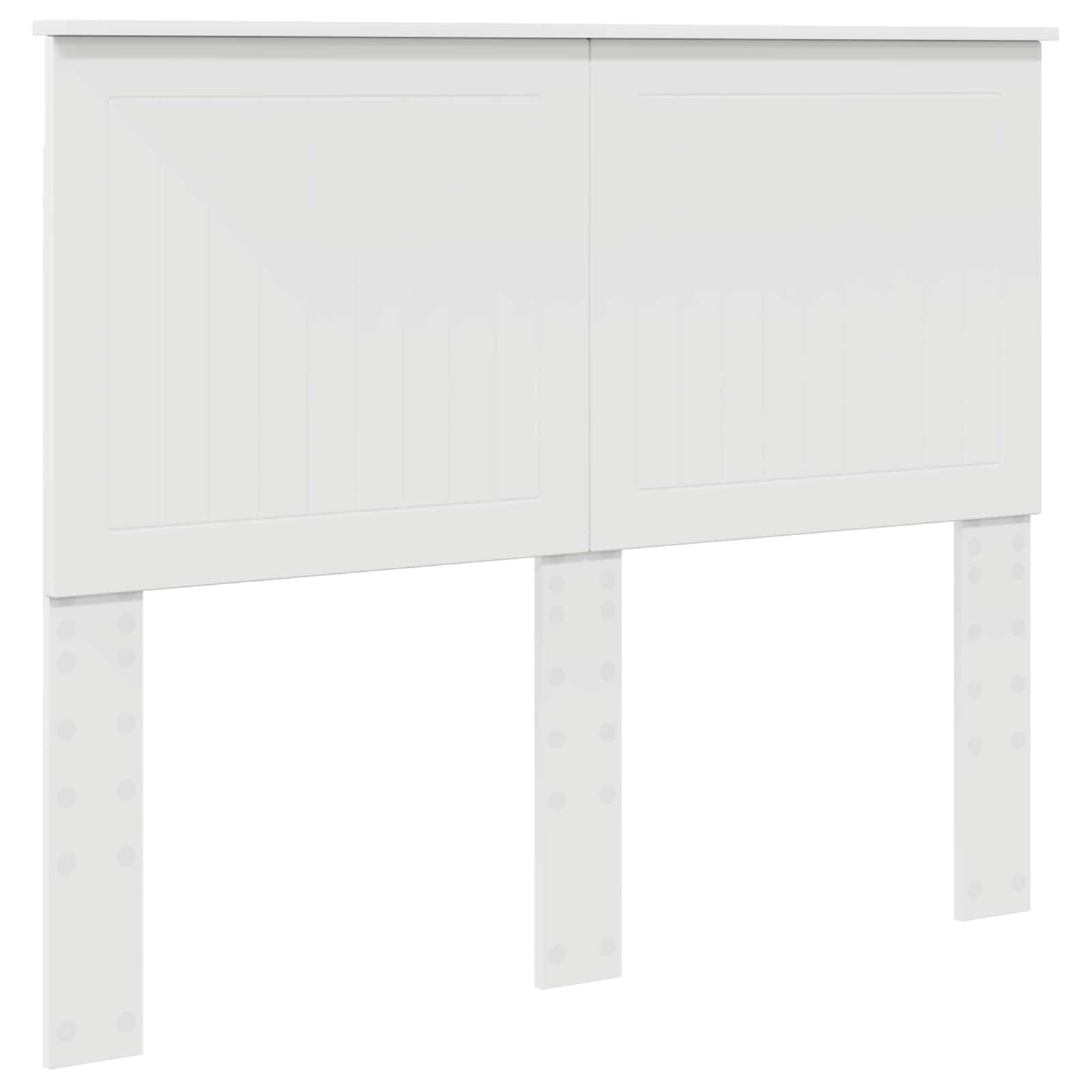 Opslag bed met hoofdeinde Wit 120 x 190 cm Bewerkt hout