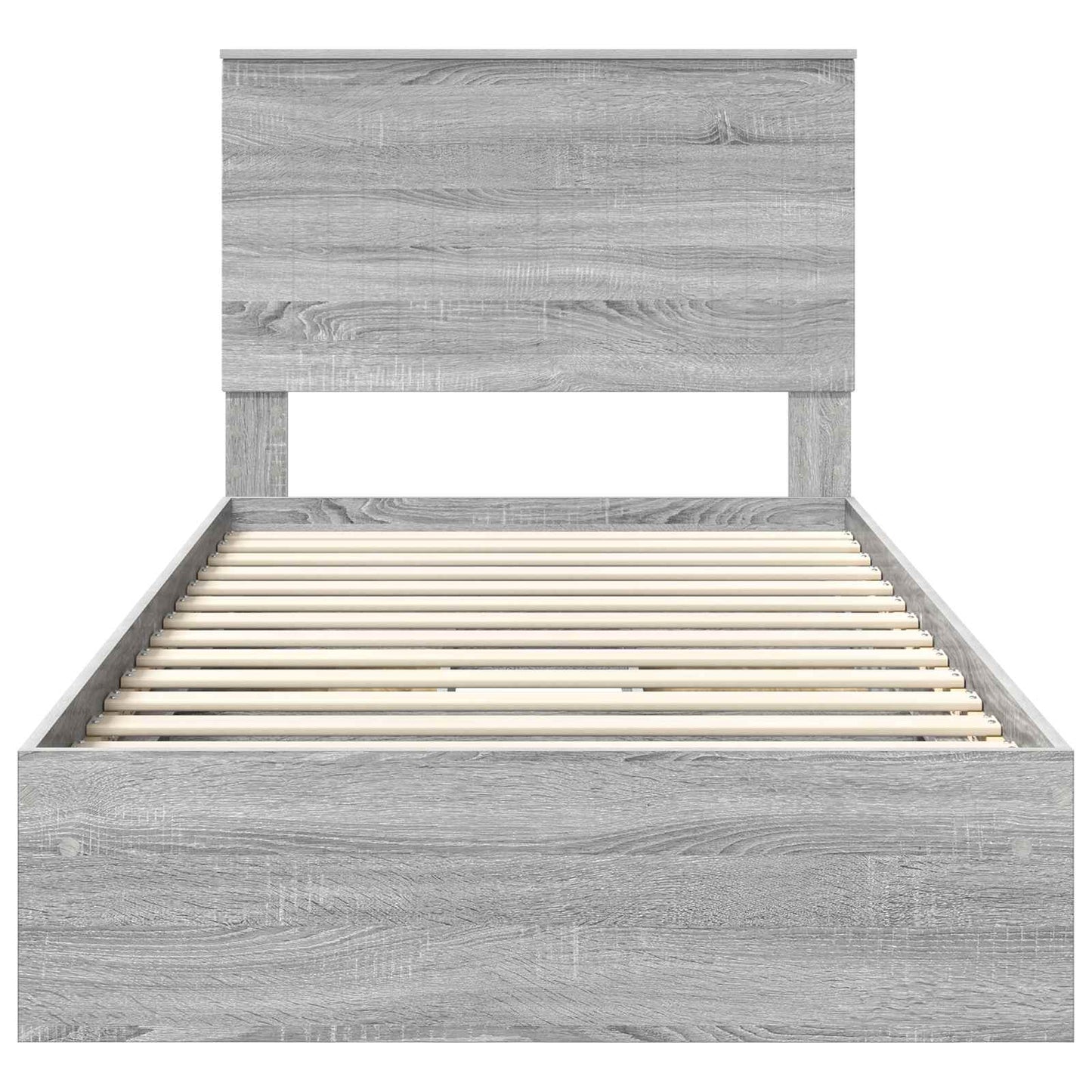 Opslag bed met lade Grijs Sonoma 100 x 200 cm Bewerkt hout