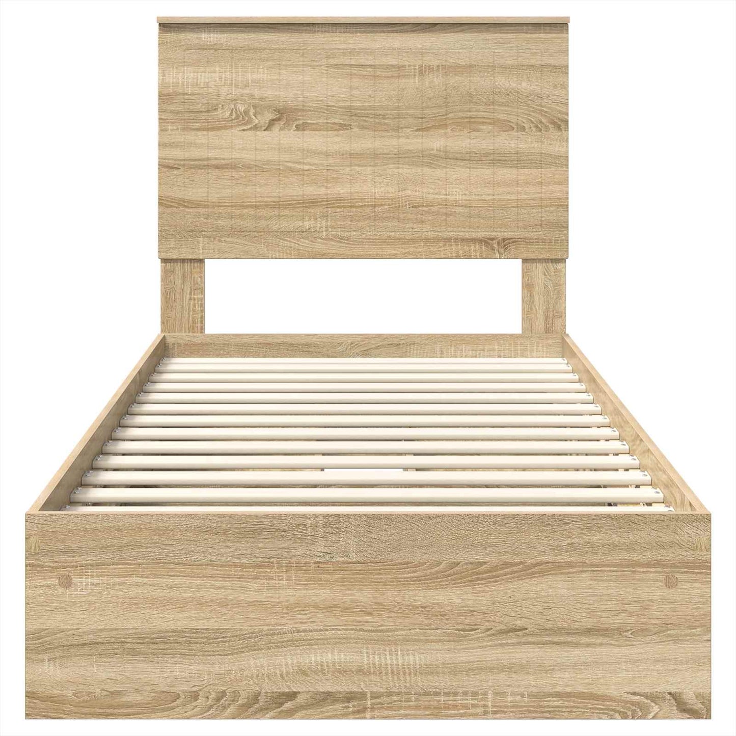Opslag bed met hoofdeinde Sonoma Eiken 90 x 200 cm Bewerkt hout