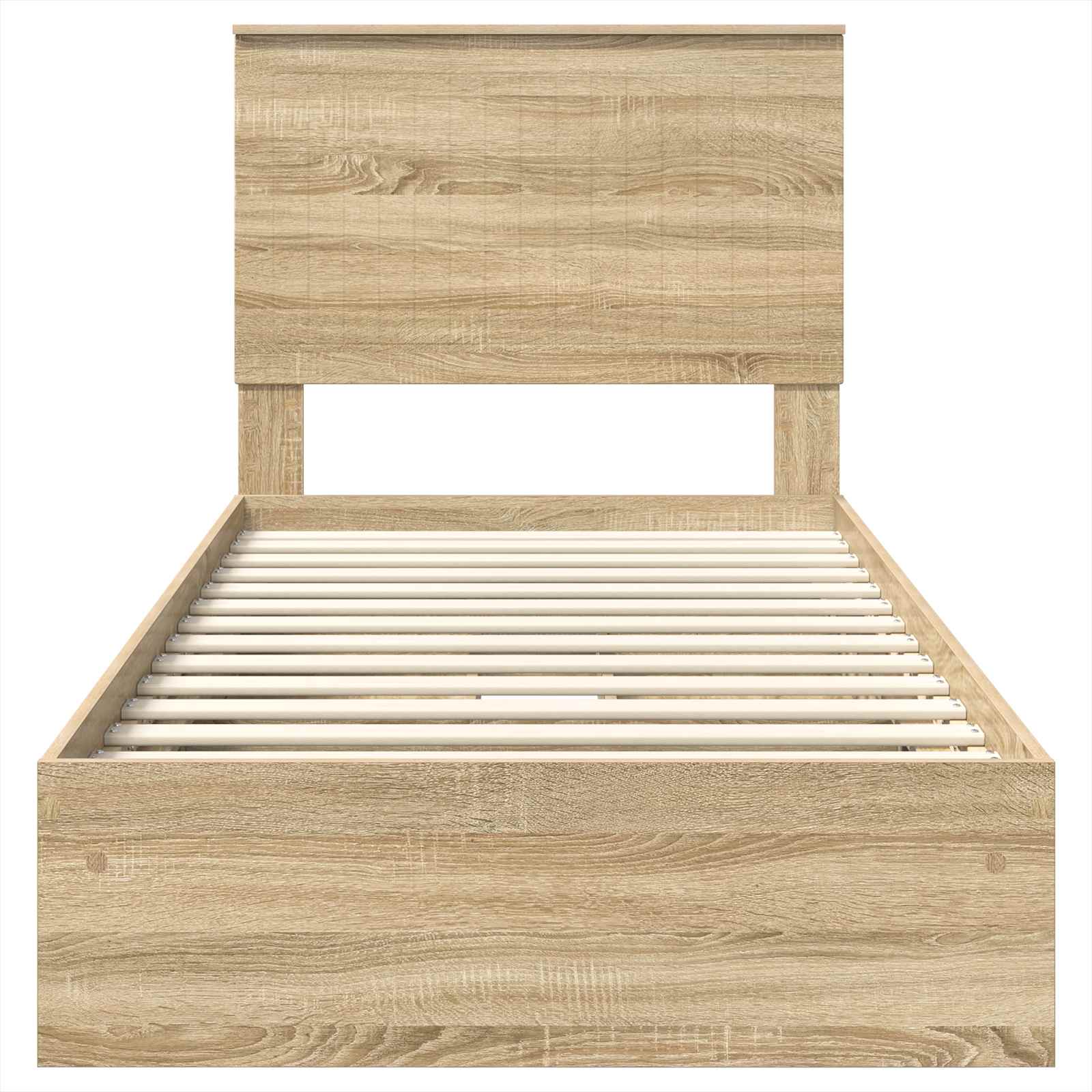 Opslag bed met hoofdeinde Sonoma Eiken 90 x 200 cm Bewerkt hout