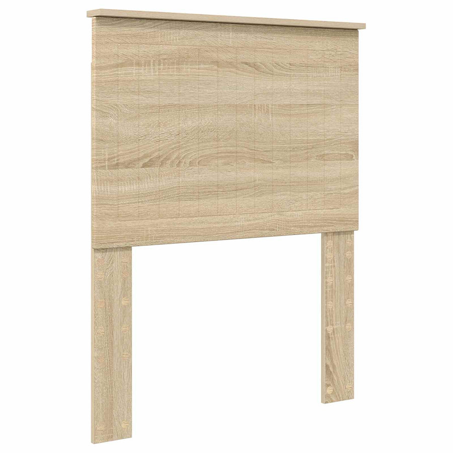 Opslag bed met hoofdeinde Sonoma Eiken 75 x 190 cm Bewerkt hout