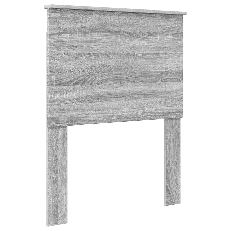 Opslag bed met hoofdeinde Grijs Sonoma 75 x 190 cm Bewerkt hout