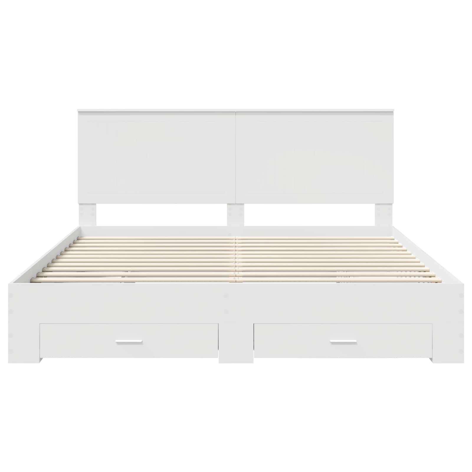 Bedframe met hoofdeinde met lade Wit 180 x 200 cm Bewerkt hout