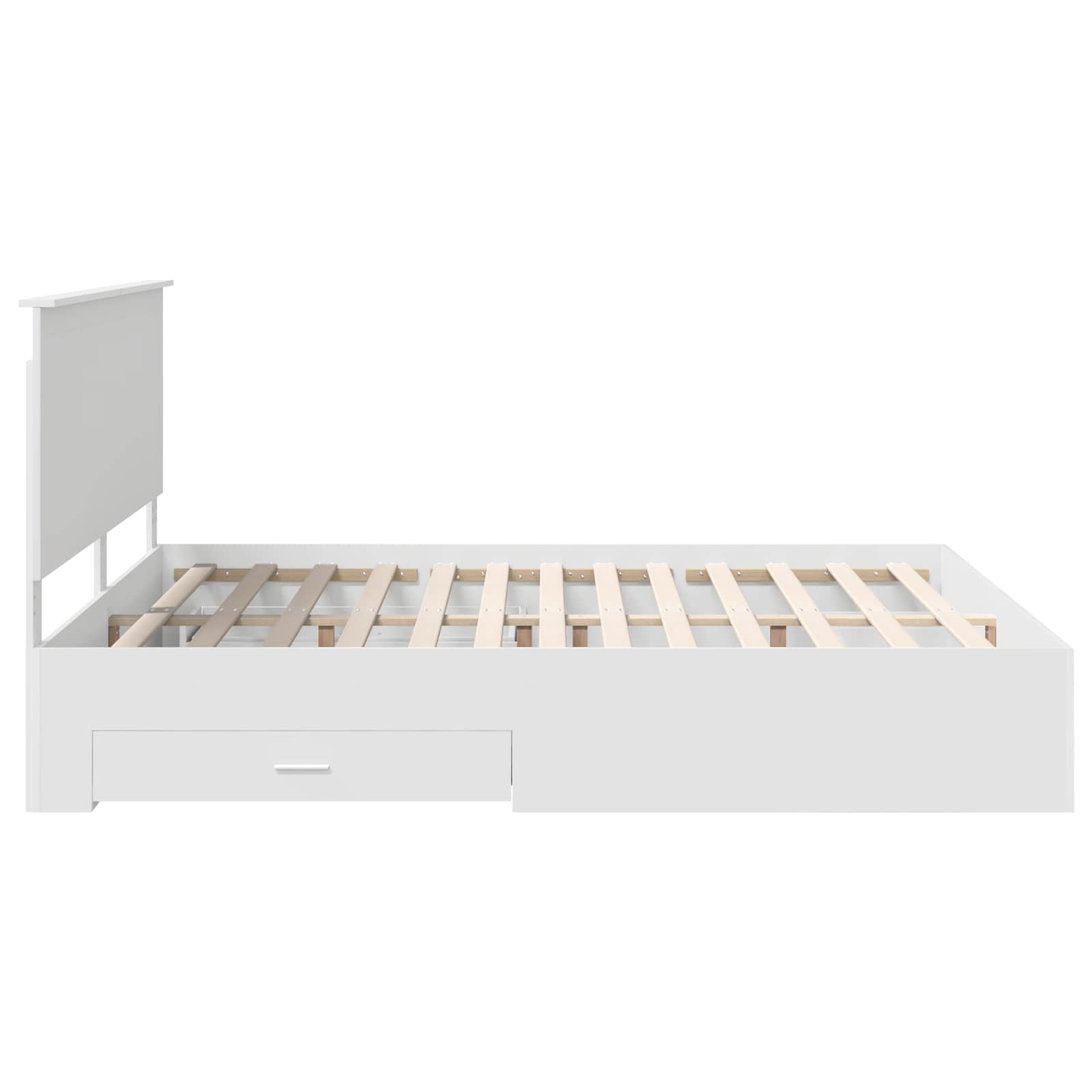 Bedframe met hoofdeinde met lade Wit 180 x 200 cm Bewerkt hout
