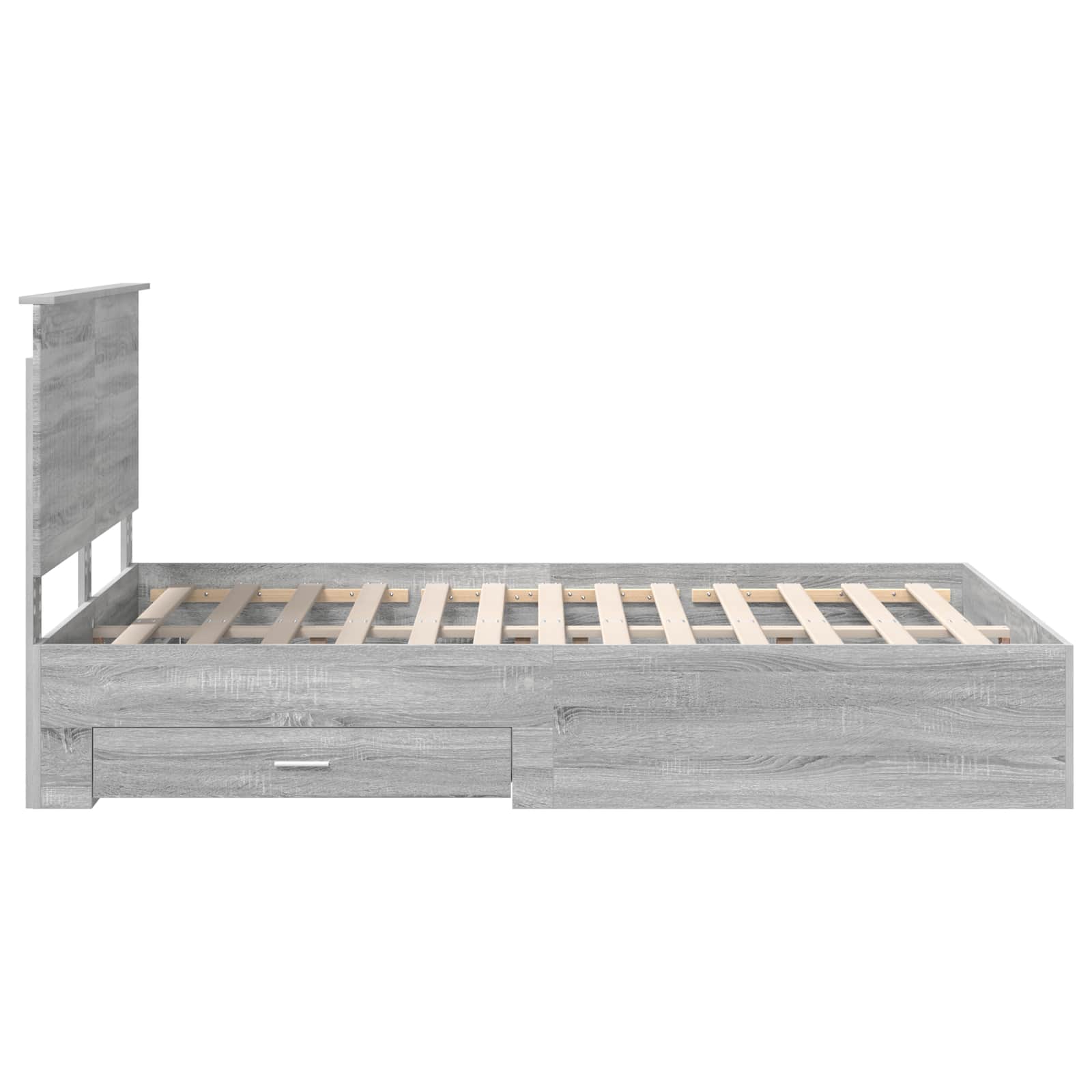 Bedframe met hoofdeinde Grijs Sonoma 140 x 200 cm Bewerkt hout