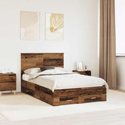 Bedframe 120x190 cm oudhout bewerkt hout