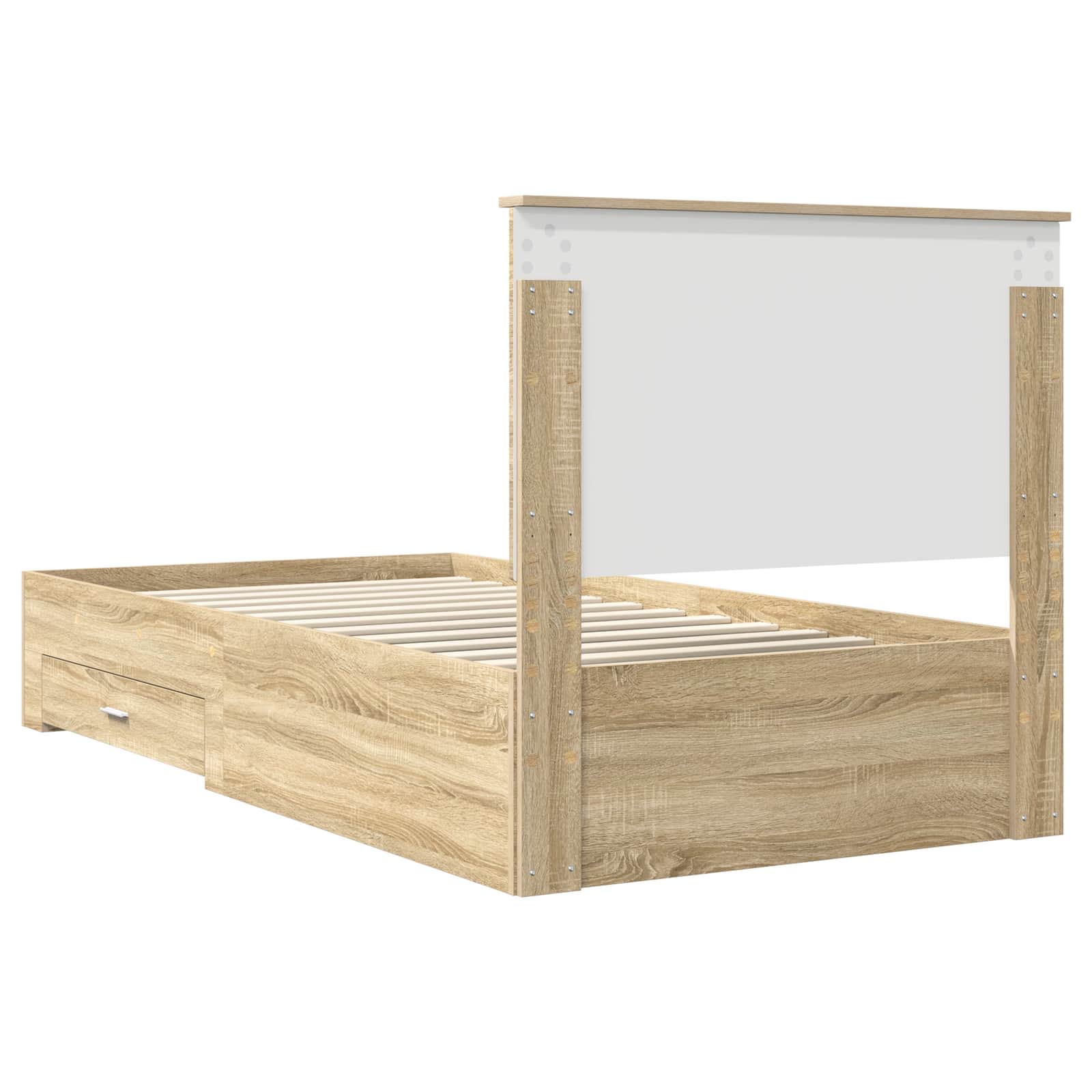 Bedframe met hoofdeinde Sonoma Eiken 100 x 200 cm Bewerkt hout