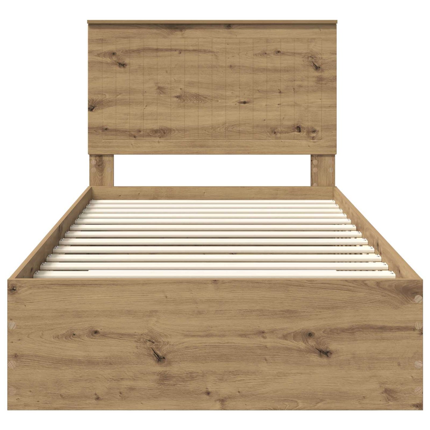 Bedframe met hoofdeinde Artisan Eiken 100 x 200 cm Bewerkt hout