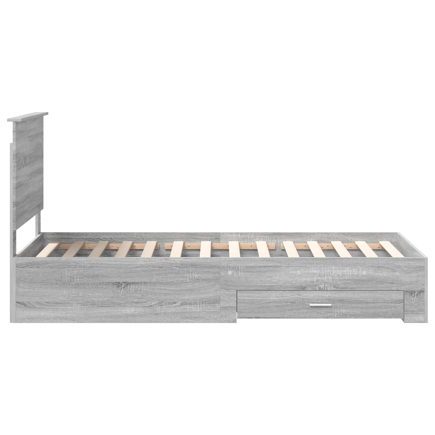 Bedframe met hoofdeinde Grijs Sonoma 90 x 200 cm Bewerkt hout