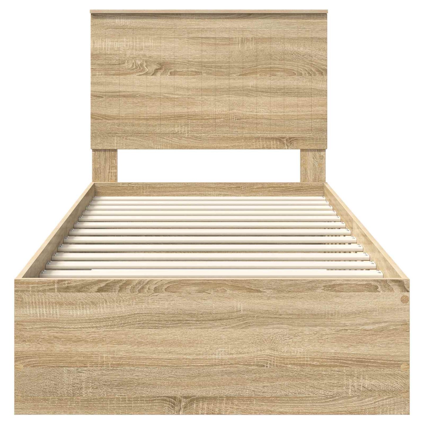 Bedframe met hoofdeinde Sonoma Eiken 90 x 190 cm Bewerkt hout