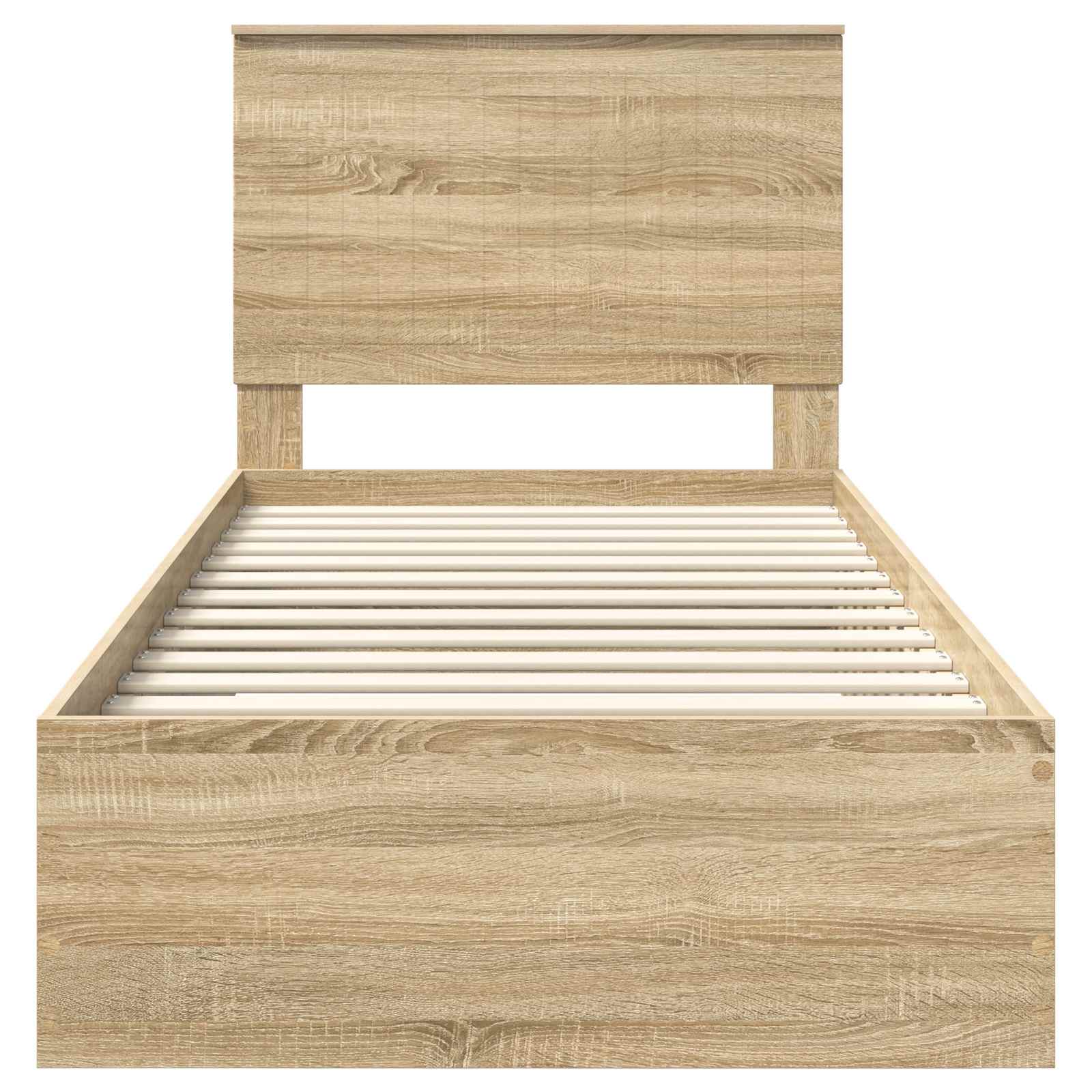 Bedframe met hoofdeinde Sonoma Eiken 90 x 190 cm Bewerkt hout