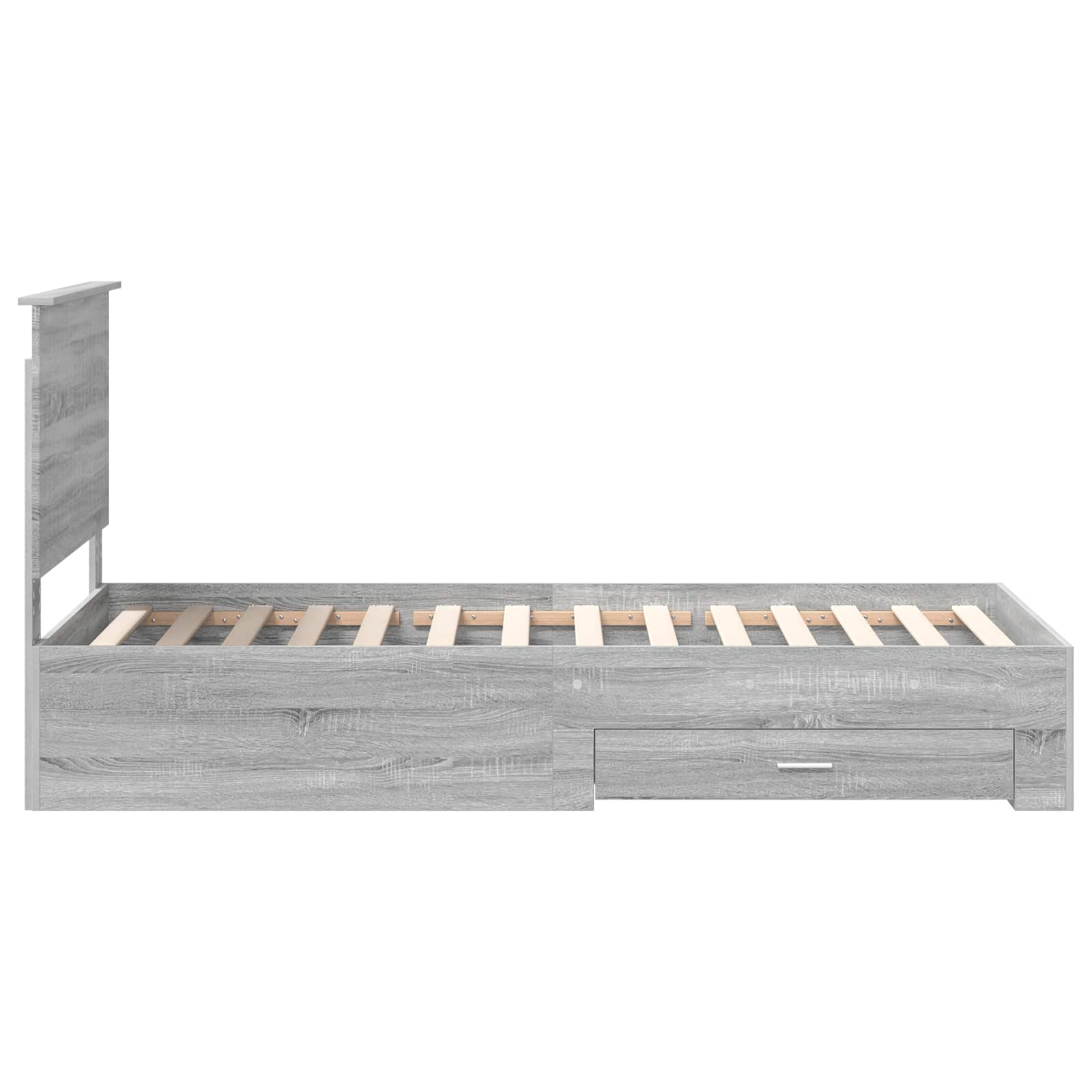 Bedframe met hoofdeinde Grijs Sonoma 90 x 190 cm Bewerkt hout