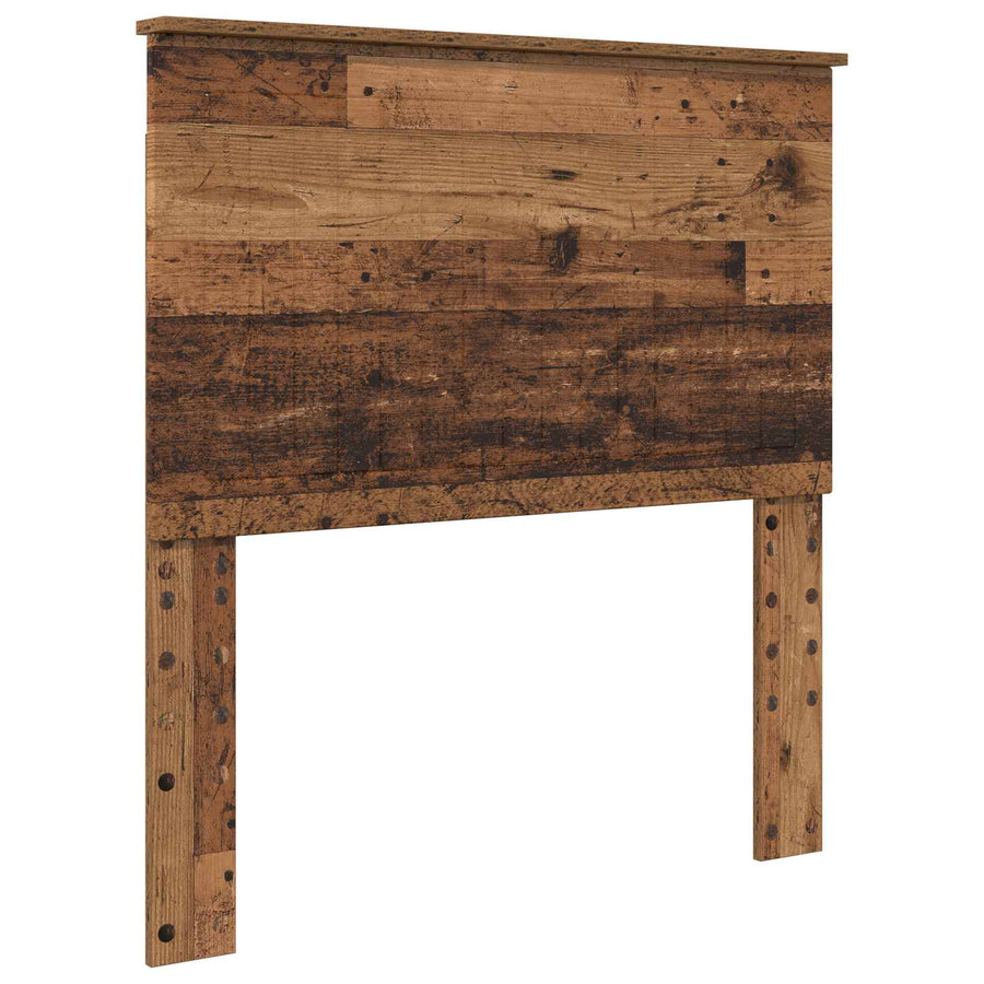 Bedframe met hoofdeinde Oudhout 90 x 190 cm Bewerkt hout