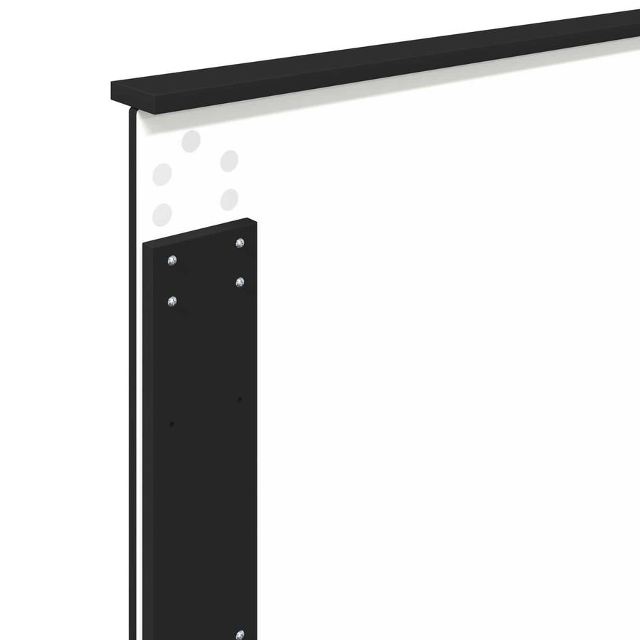 Bedframe met lade Zwart en Zilver 75 x 190 cm Bewerkt hout