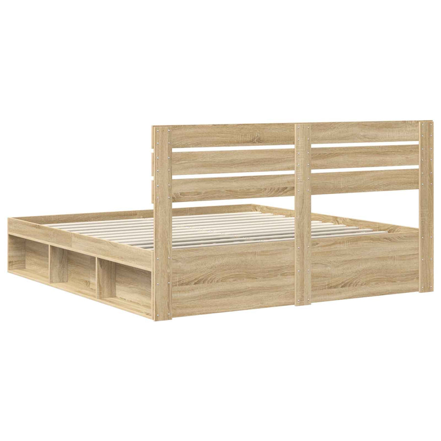 Bedframe met hoofdeinde Sonoma 200 x 200 cm Massief grenenhout