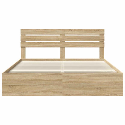 Bedframe met hoofdeinde Sonoma 200 x 200 cm Massief grenenhout