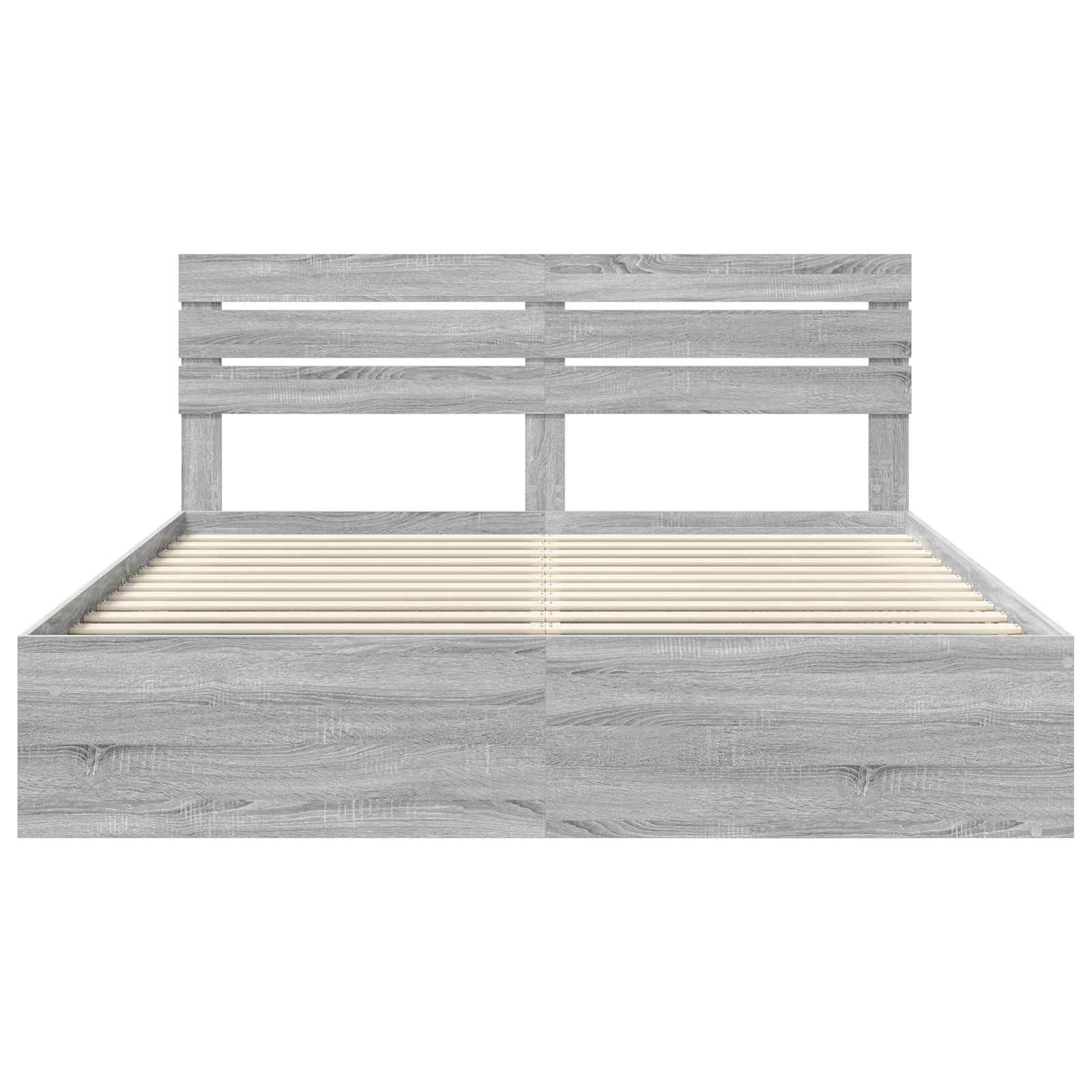 Bedframe Grijs Sonoma 200 x 200 cm Massief grenenhout