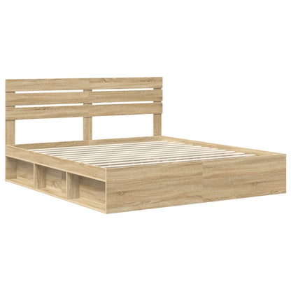 Bedframe met hoofdeinde Sonoma 180 x 200 cm Massief grenenhout