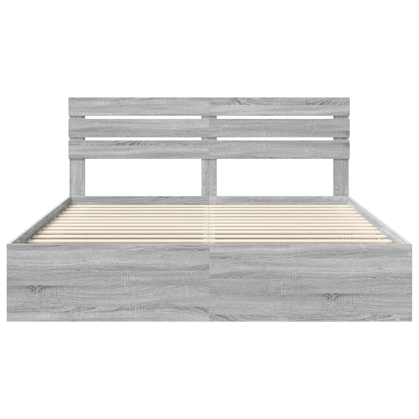 Bedframe Grijs Sonoma 180 x 200 cm Massief grenenhout