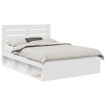 Bedframe met hoofdeinde Wit 160 x 200 cm Massief grenenhout
