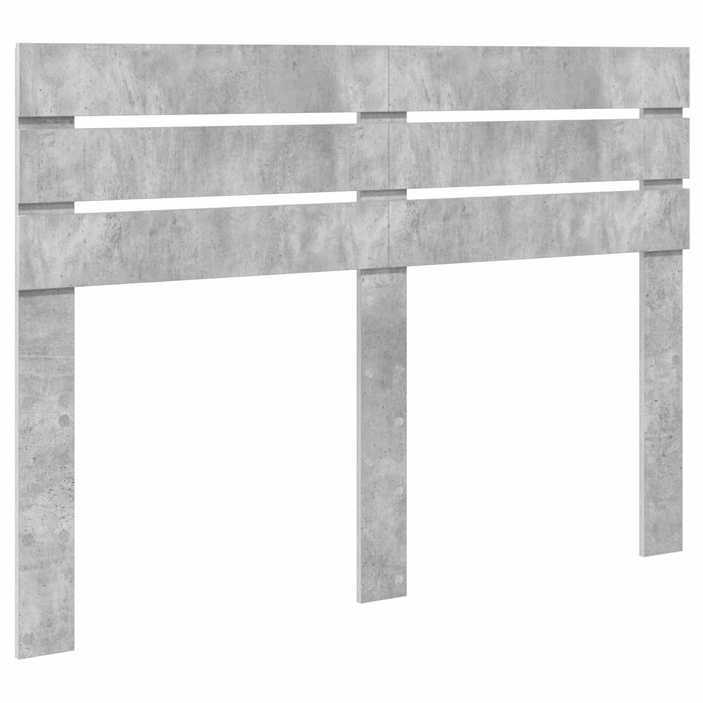 Bedframe met hoofdeinde Beton 160 x 200 cm Massief grenenhout