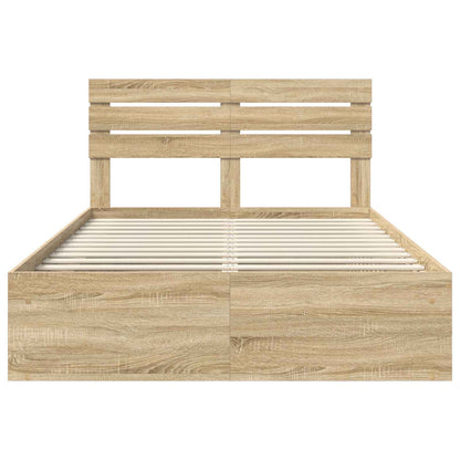 Bedframe Sonoma Eiken 150 x 200 cm Massief grenenhout
