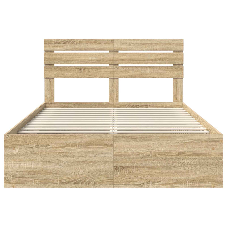 Bedframe Sonoma Eiken 150 x 200 cm Massief grenenhout
