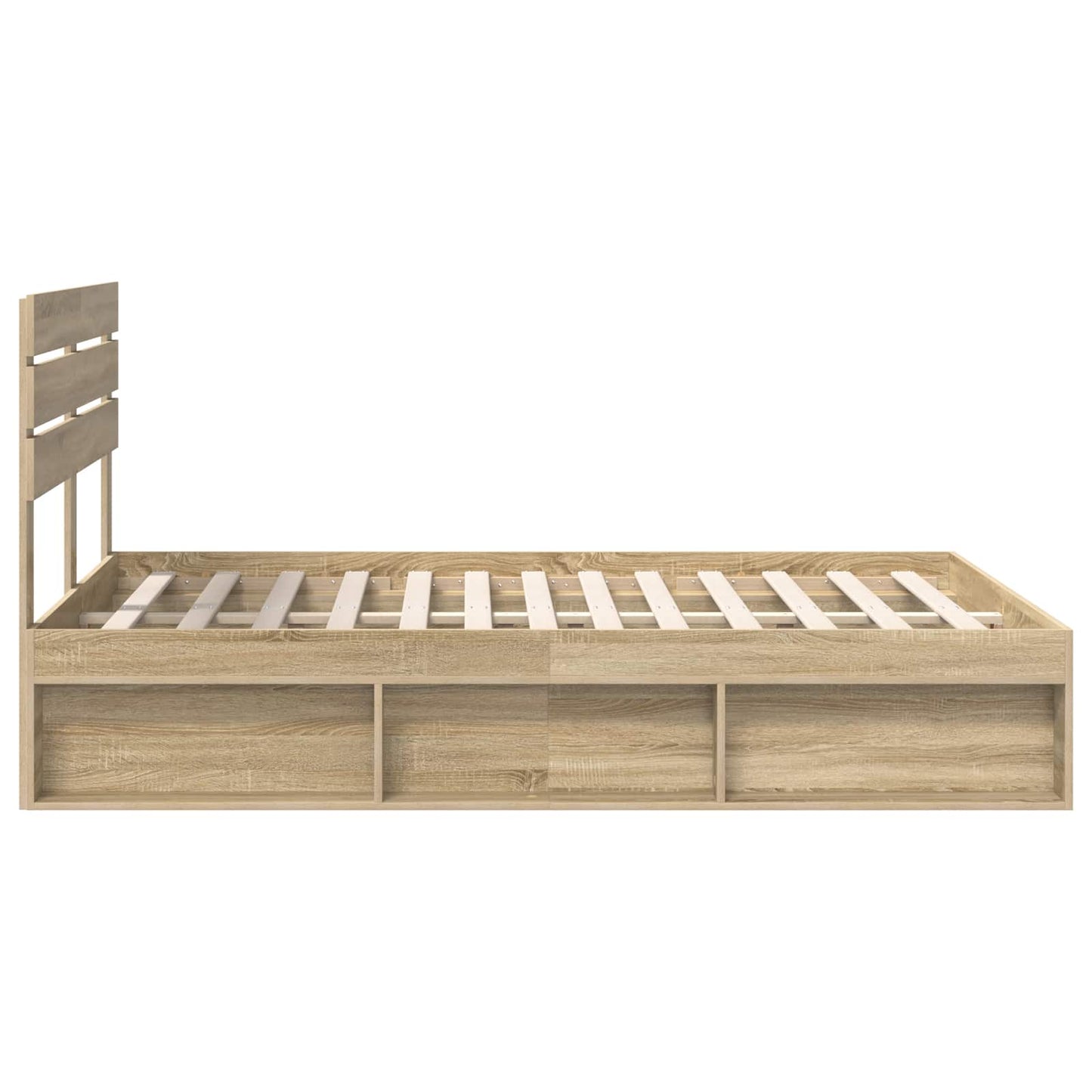 Bedframe Sonoma Eiken 150 x 200 cm Massief grenenhout